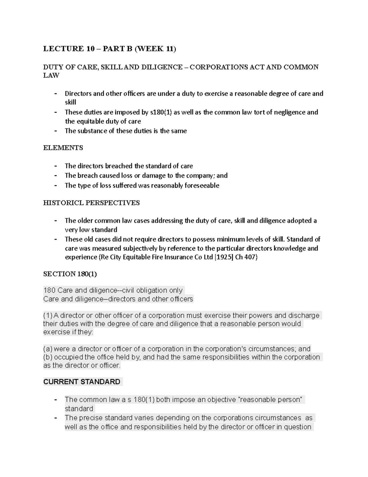 WEEK 11 Lecture (lecture 10, Part B) - LECTURE 10 – PART B (WEEK 11 ...