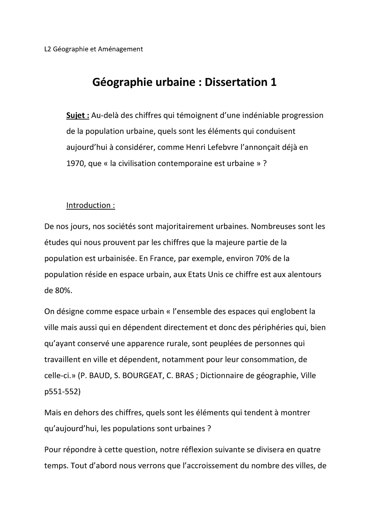 PDF Télécharger exemple de dissertation en géographie Gratuit PDF