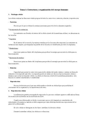 PDF. Citología General. Tema 1 - Introducción A La Citología E ...