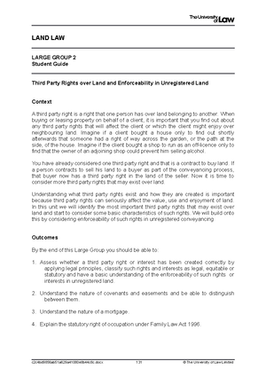 Land Law LG1 Student Guide - LAND LAW LARGE GROUP 1 Student Guide ...