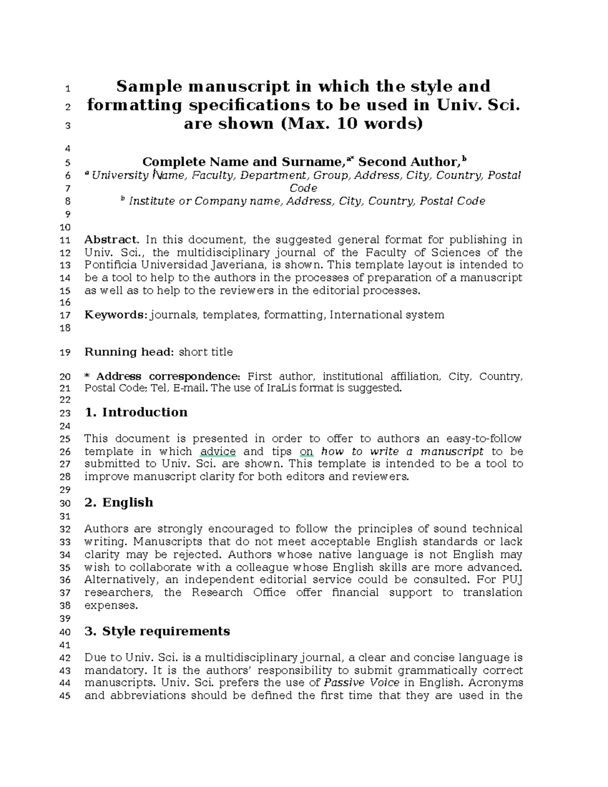 Author template - asd - Sample manuscript in which the style and ...