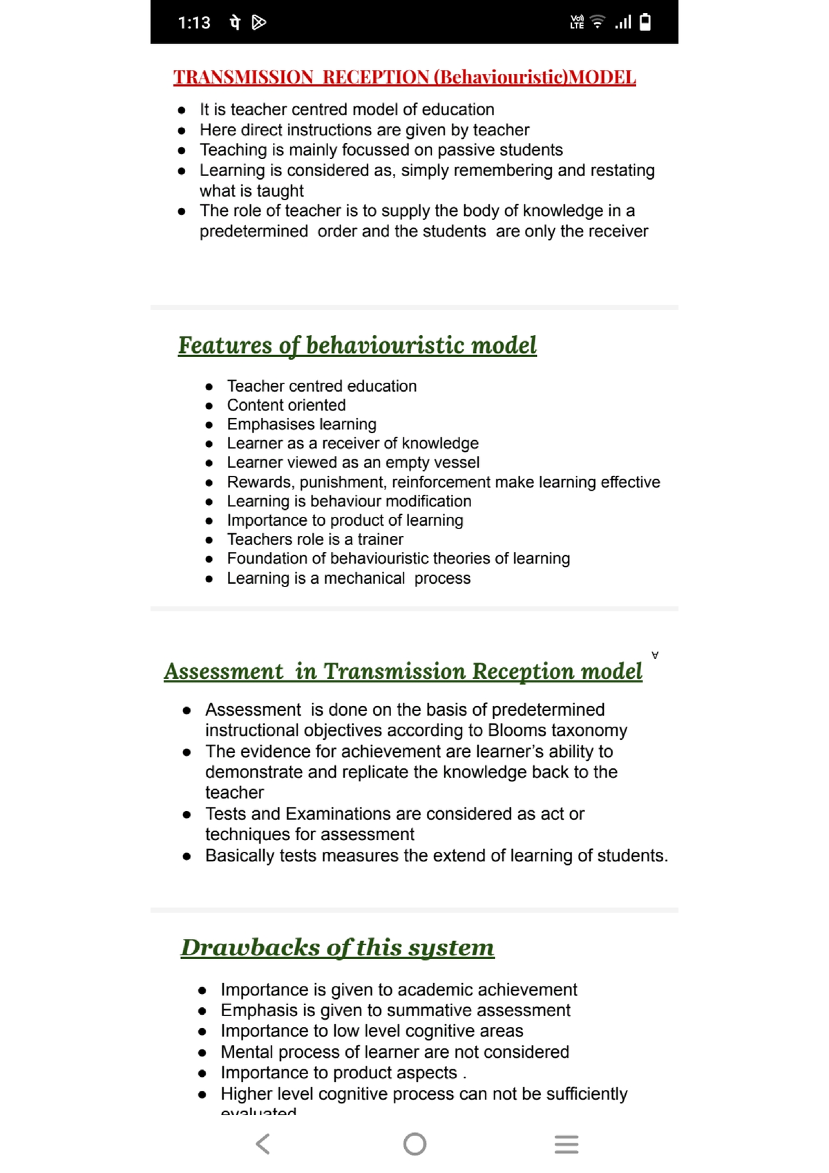 Assessment In Classroom - B.Ed - Studocu