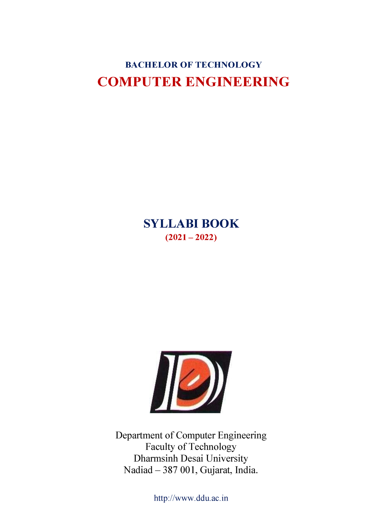 CE Syllabus BTech AY 2021 Updated 2 - BACHELOR OF TECHNOLOGY COMPUTER ...