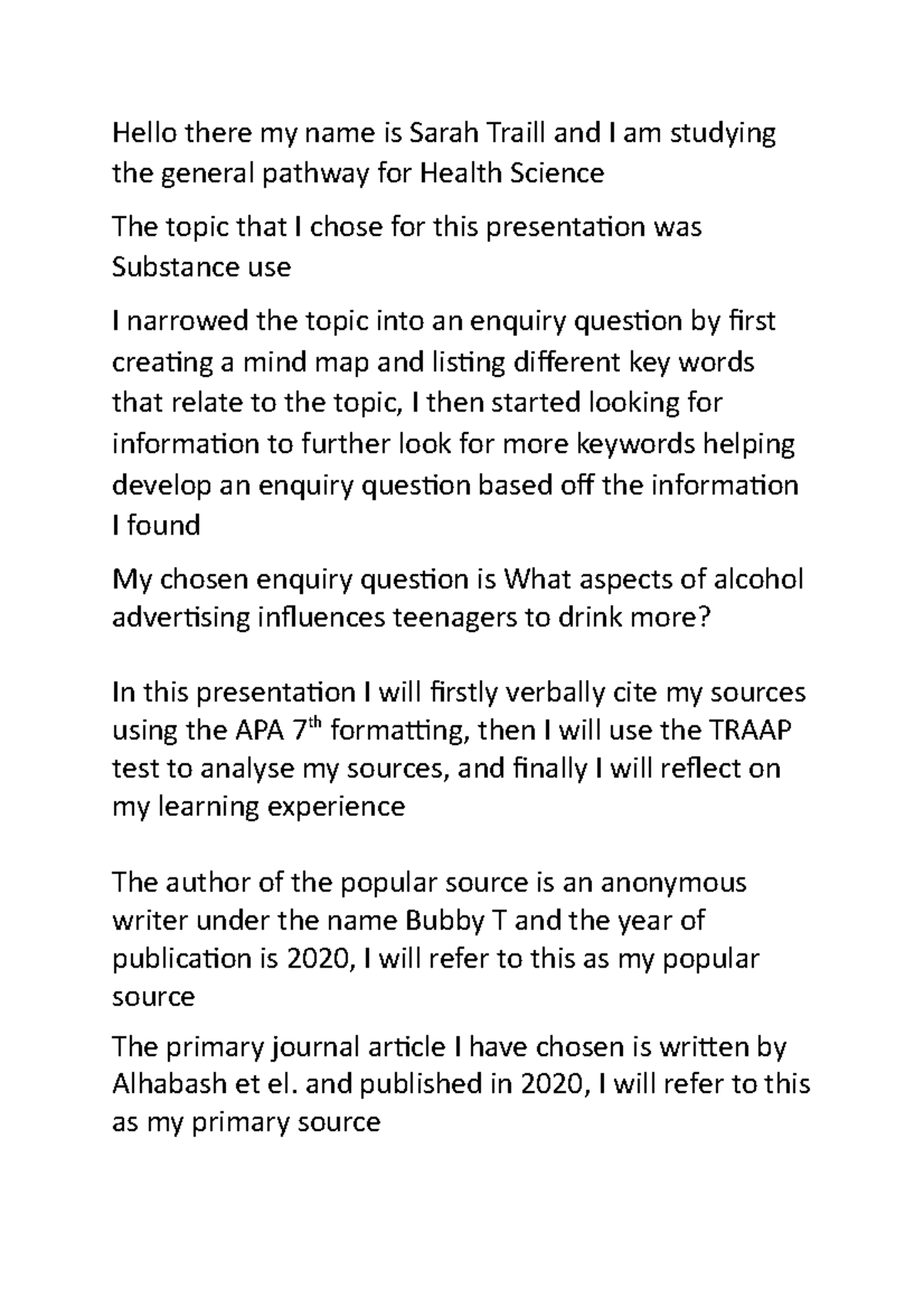 Kec scrpit - Script for KEC first assessment test which was a 5-minute ...