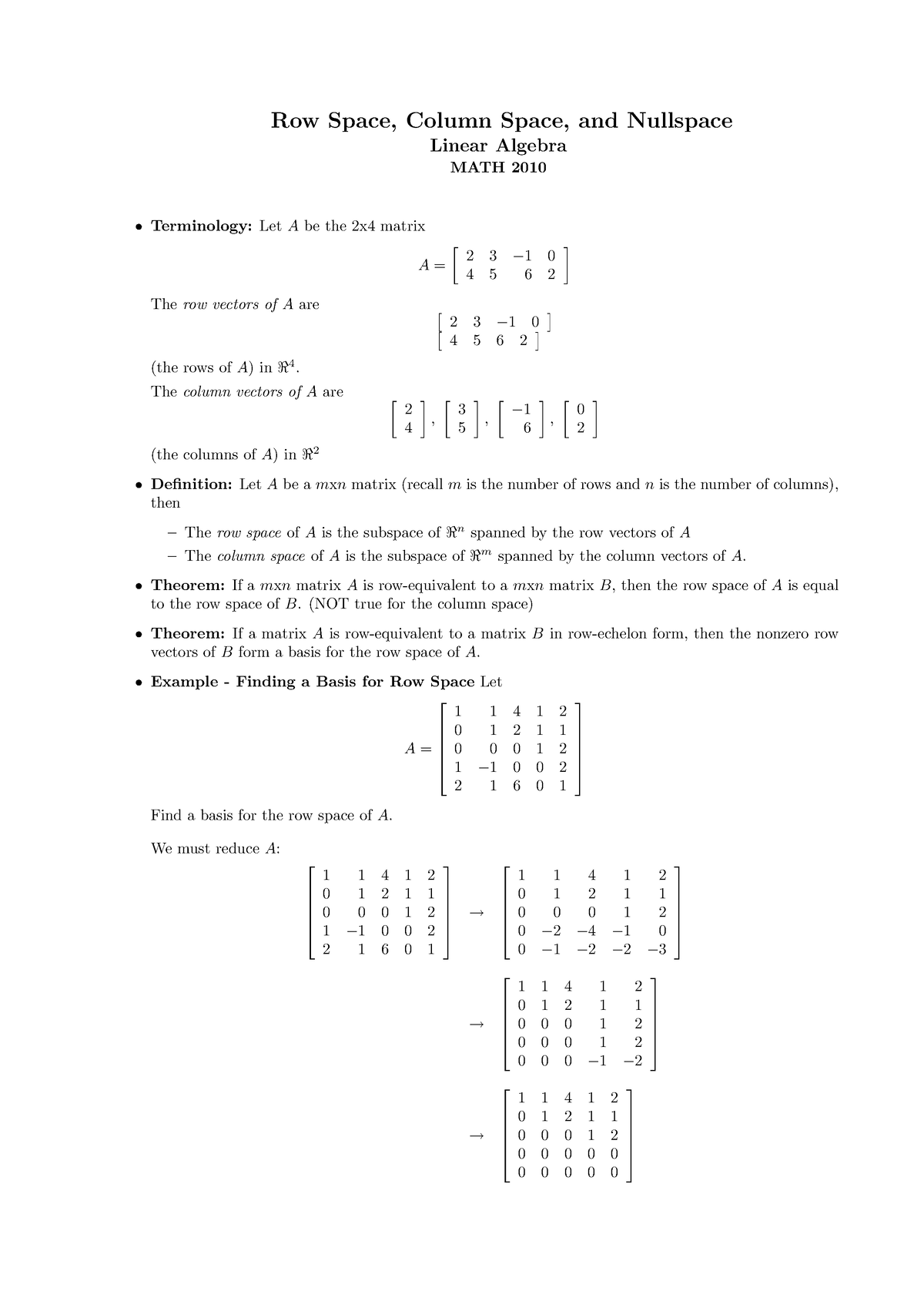 row-space-column-space-the-column-vectors-of-a-are-2-4-3-5