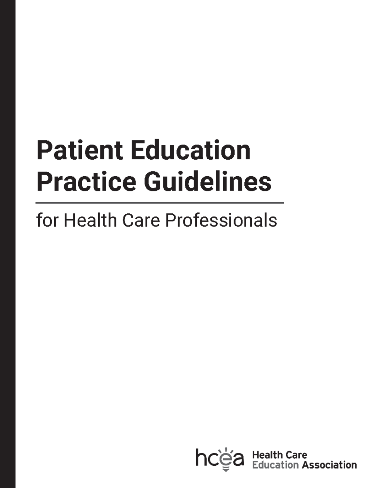 Patient Education Guideline - Patient Education Practice Guidelines For ...