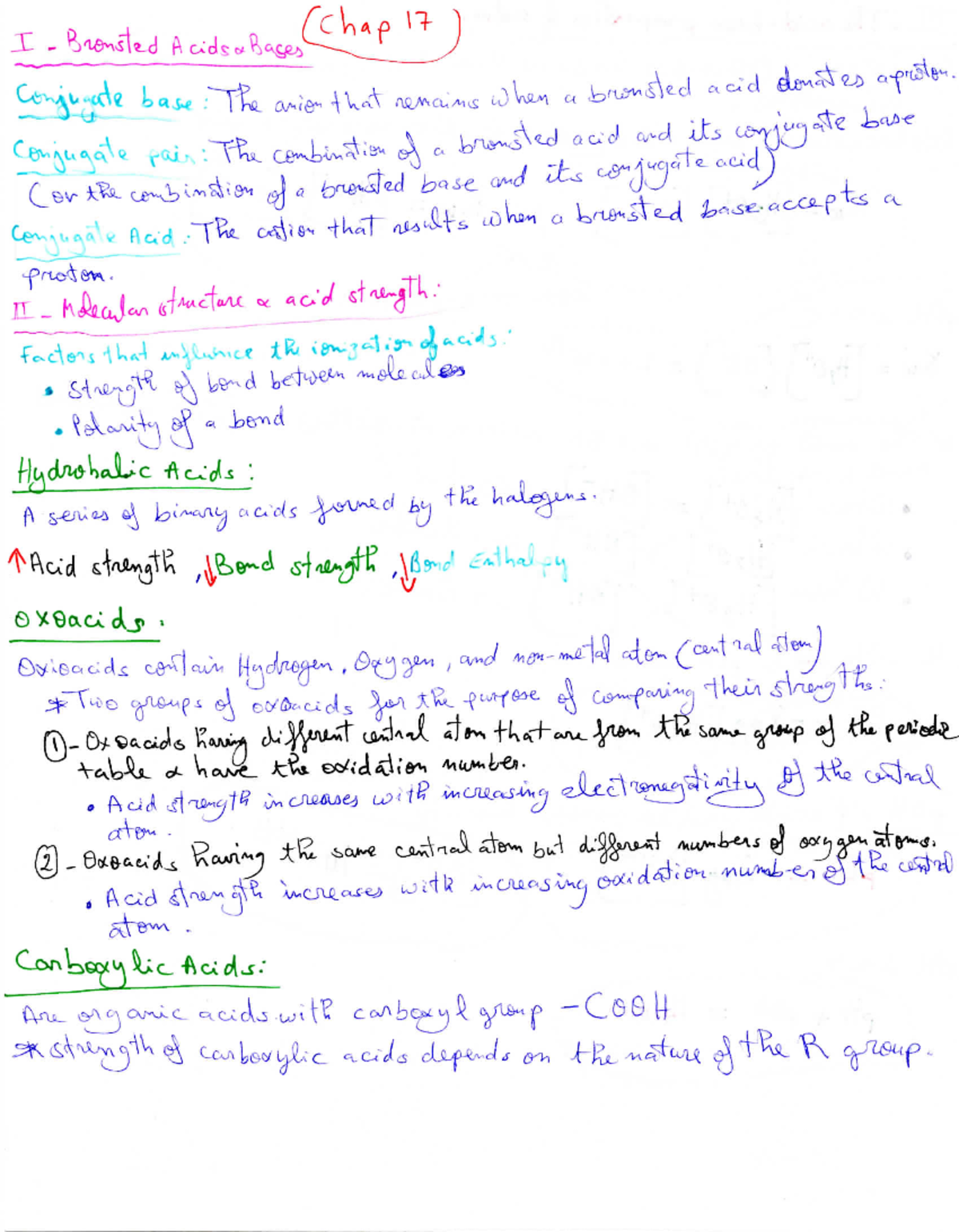 Chap 17 notes - NONE - CHM 2046 - Studocu