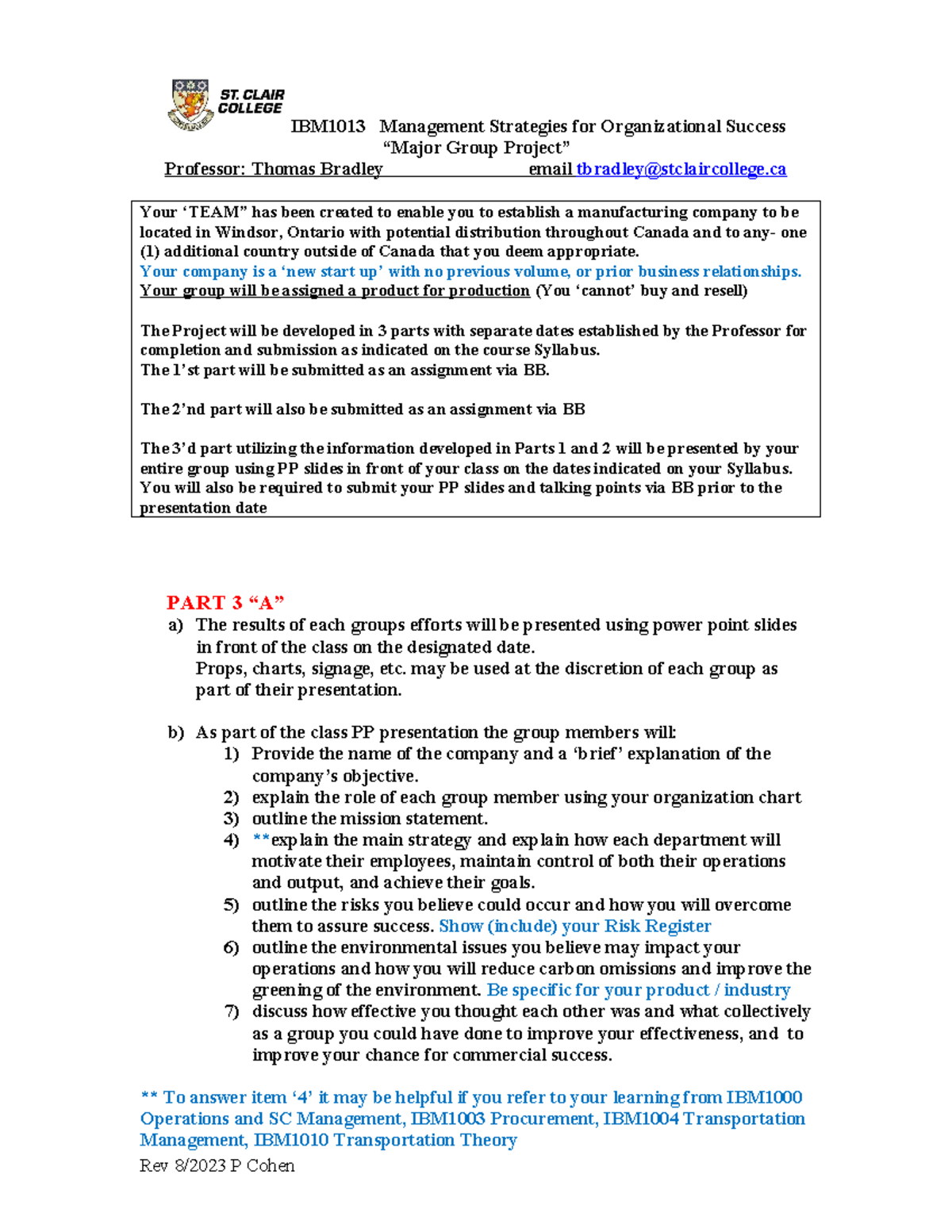 Group Project Part 3A IBM1013 - IBM1013 Management Strategies for ...