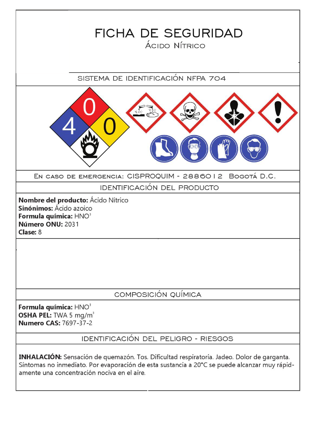 Materiales Peligrosos Acido Nitrico Quimica UCSP StuDocu   Thumb 1200 1698 