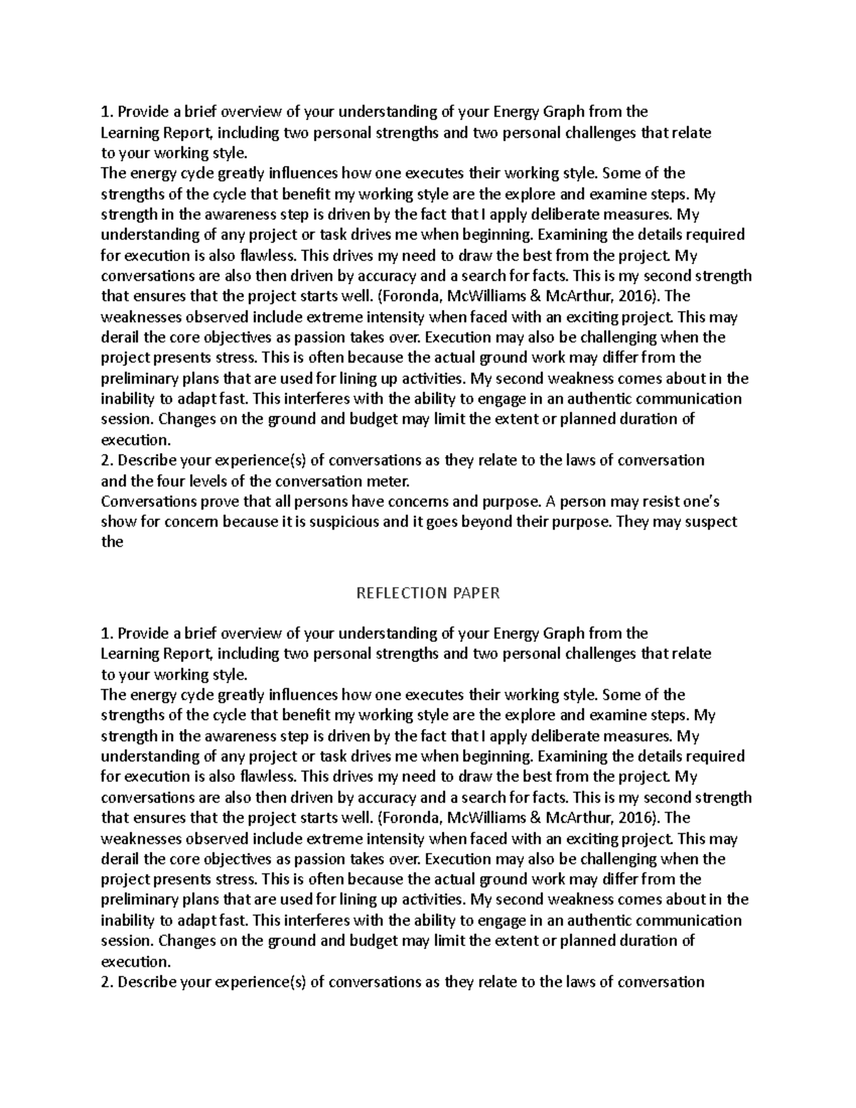 Assessment task 3b written reflection essay picture