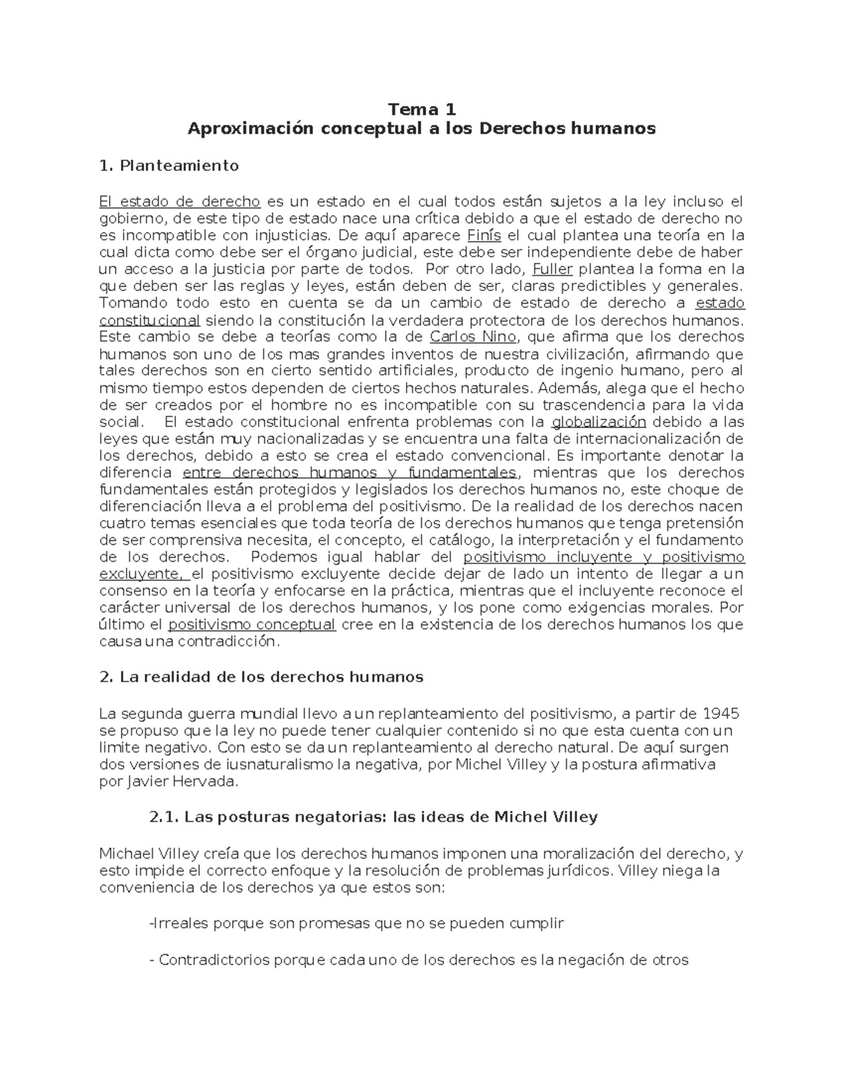 Apuntes Examen Proteccion Internacional de Derechos Humanos - Tema 1 ...