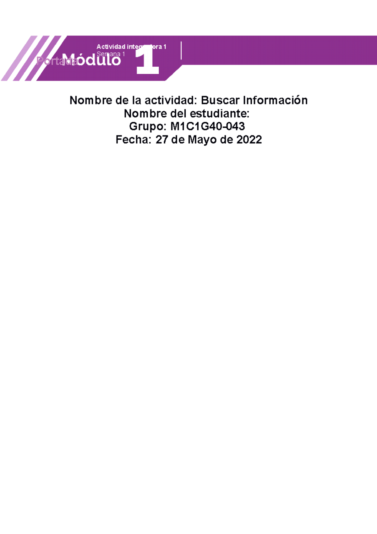 M01S1AI1 - Portada Nombre De La Actividad: Buscar Información Nombre ...