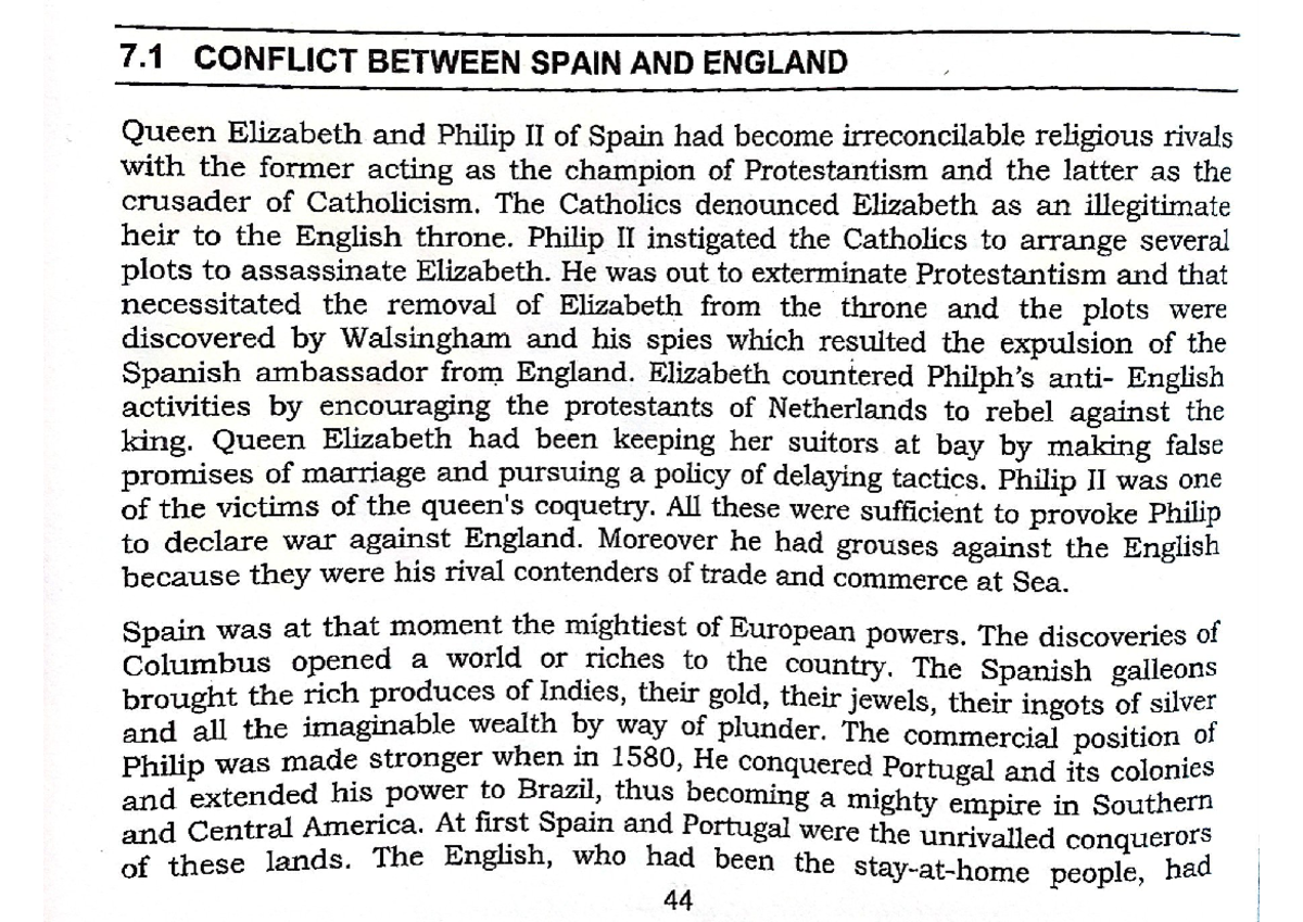 THE Spanish Armada- Conflict Between Spain AND England - BA English ...