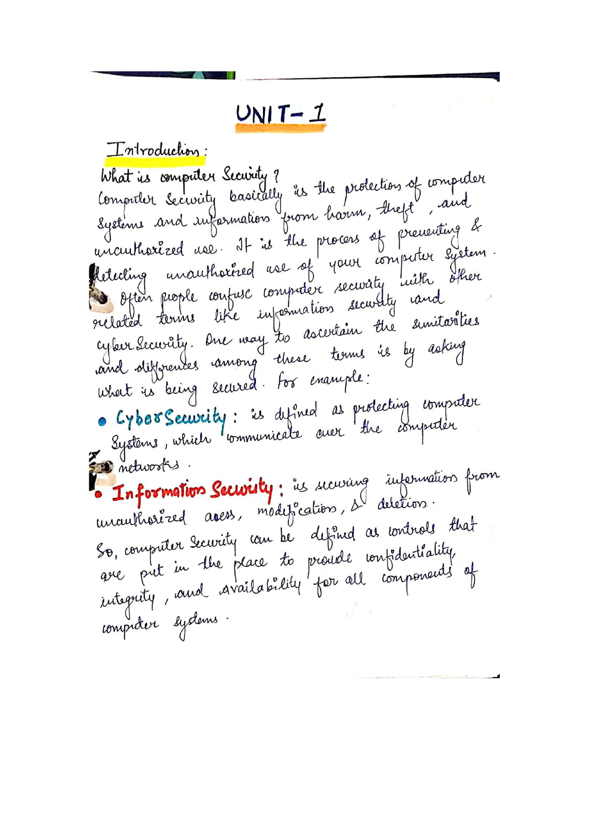 CSS Unit 1 Notes - B.tech - Studocu