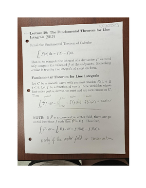 Lecture 30 Notes MAC 2313 - MAC 2313 - Studocu