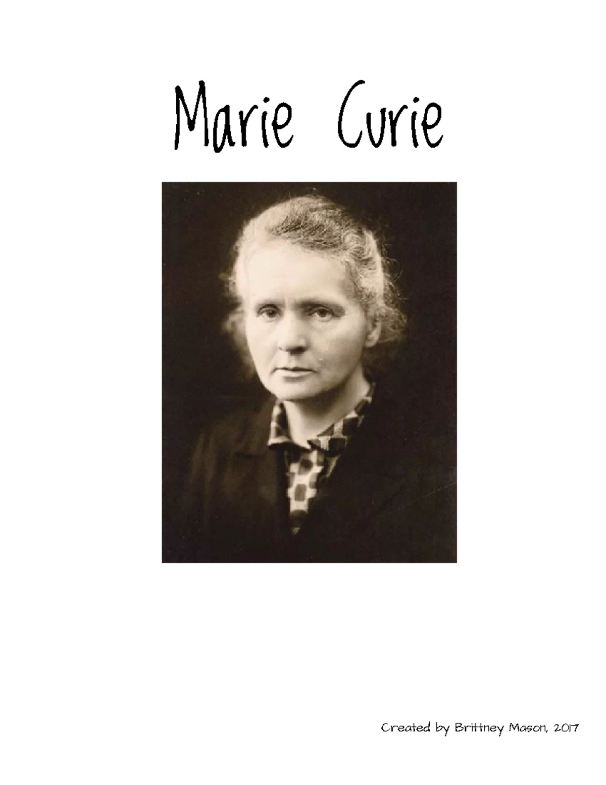 Marie Curie - math - Marie Curie Fun FAct: Marie Curie discovered ...