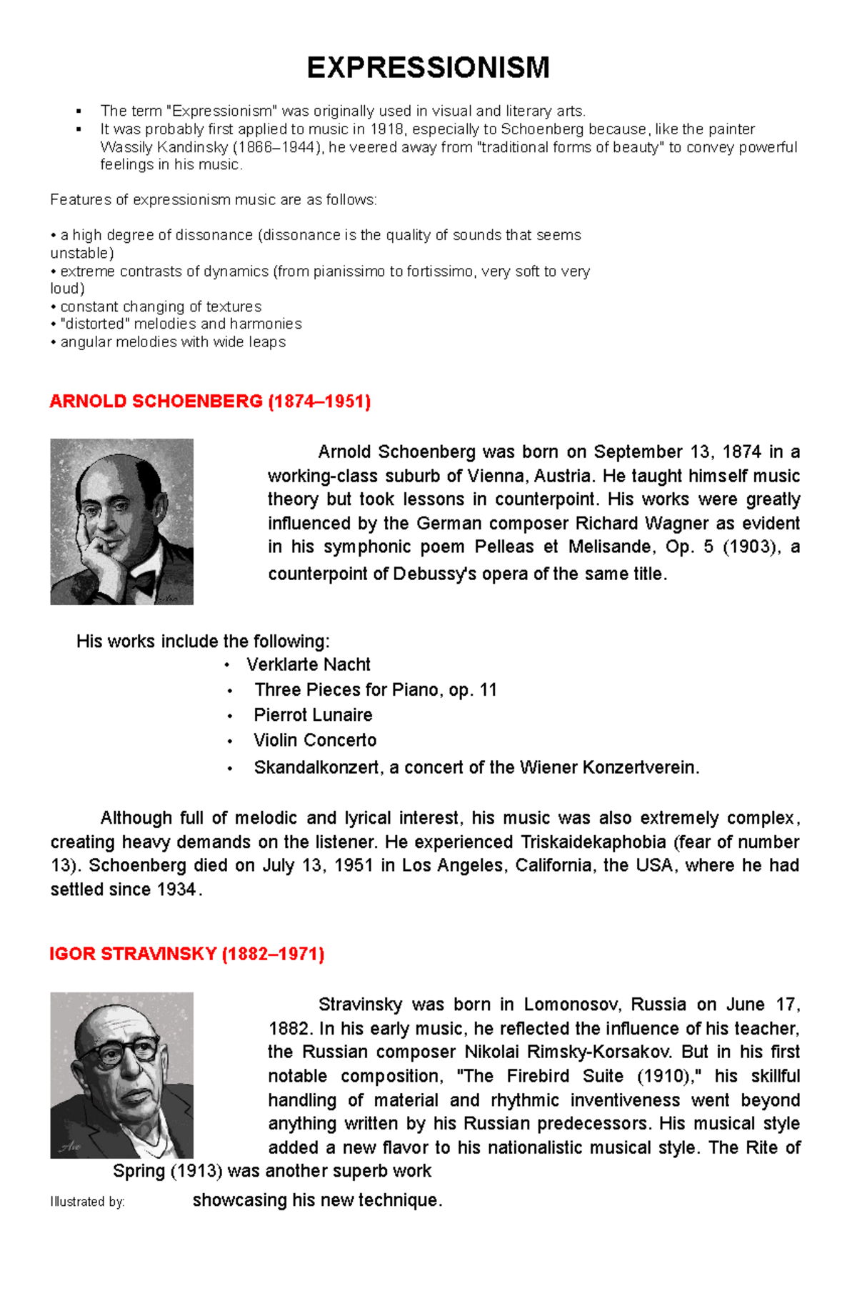 20th century - QUIZ - EXPRESSIONISM The term 