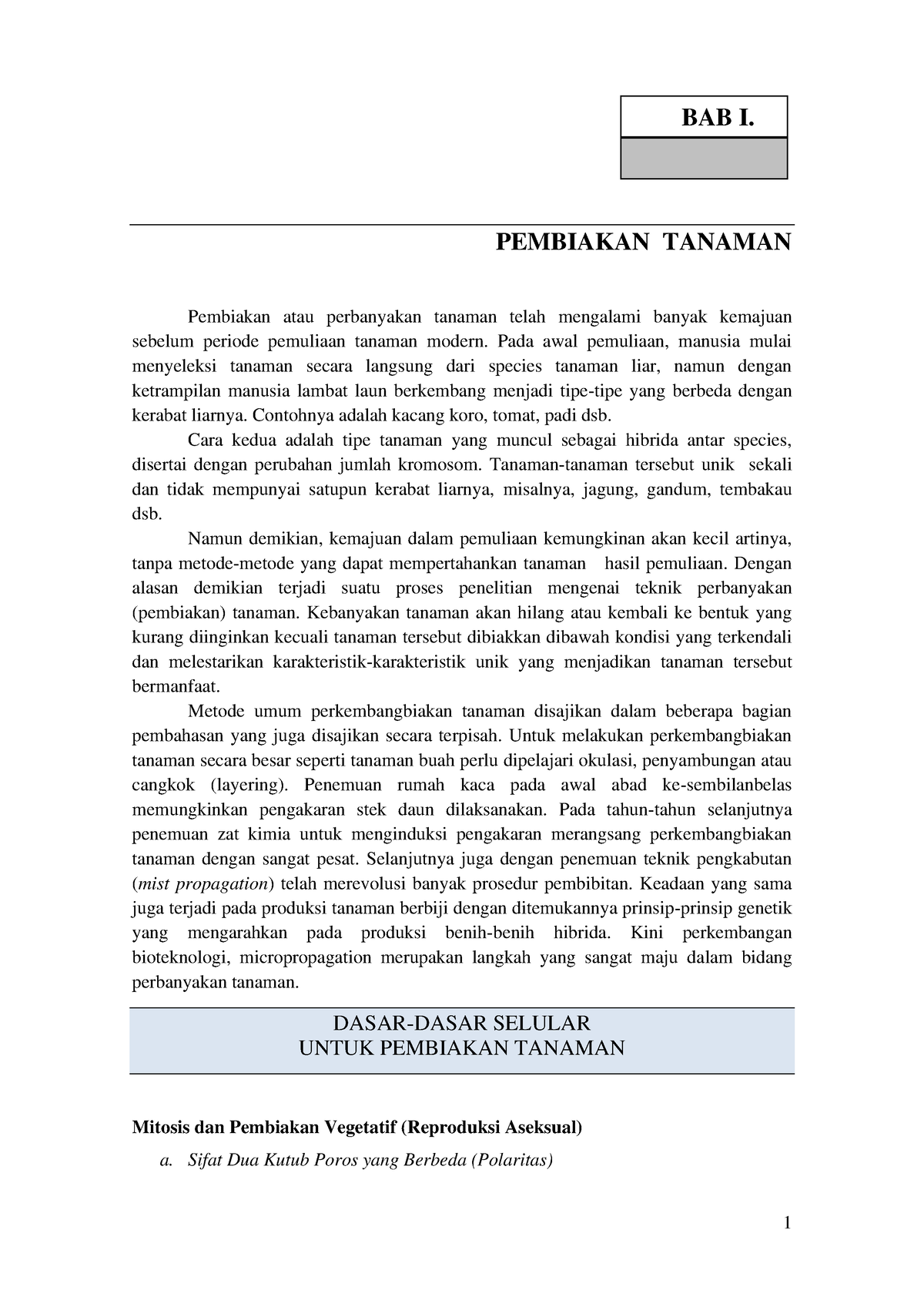 Modul Perkembangbiakan Tumbuhan - PEMBIAKAN TANAMAN Pembiakan Atau ...