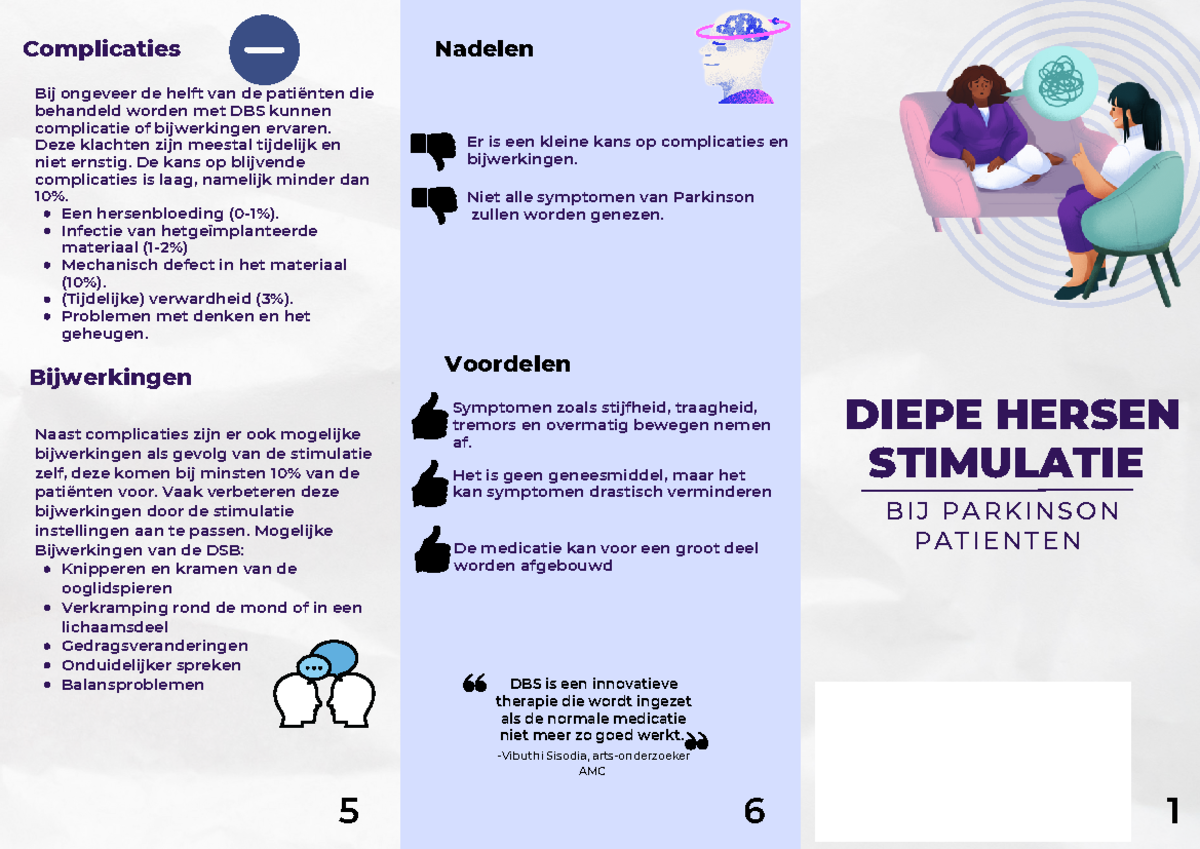 Diepe hersenen stimulatie folder - Het is geen geneesmiddel, maar het