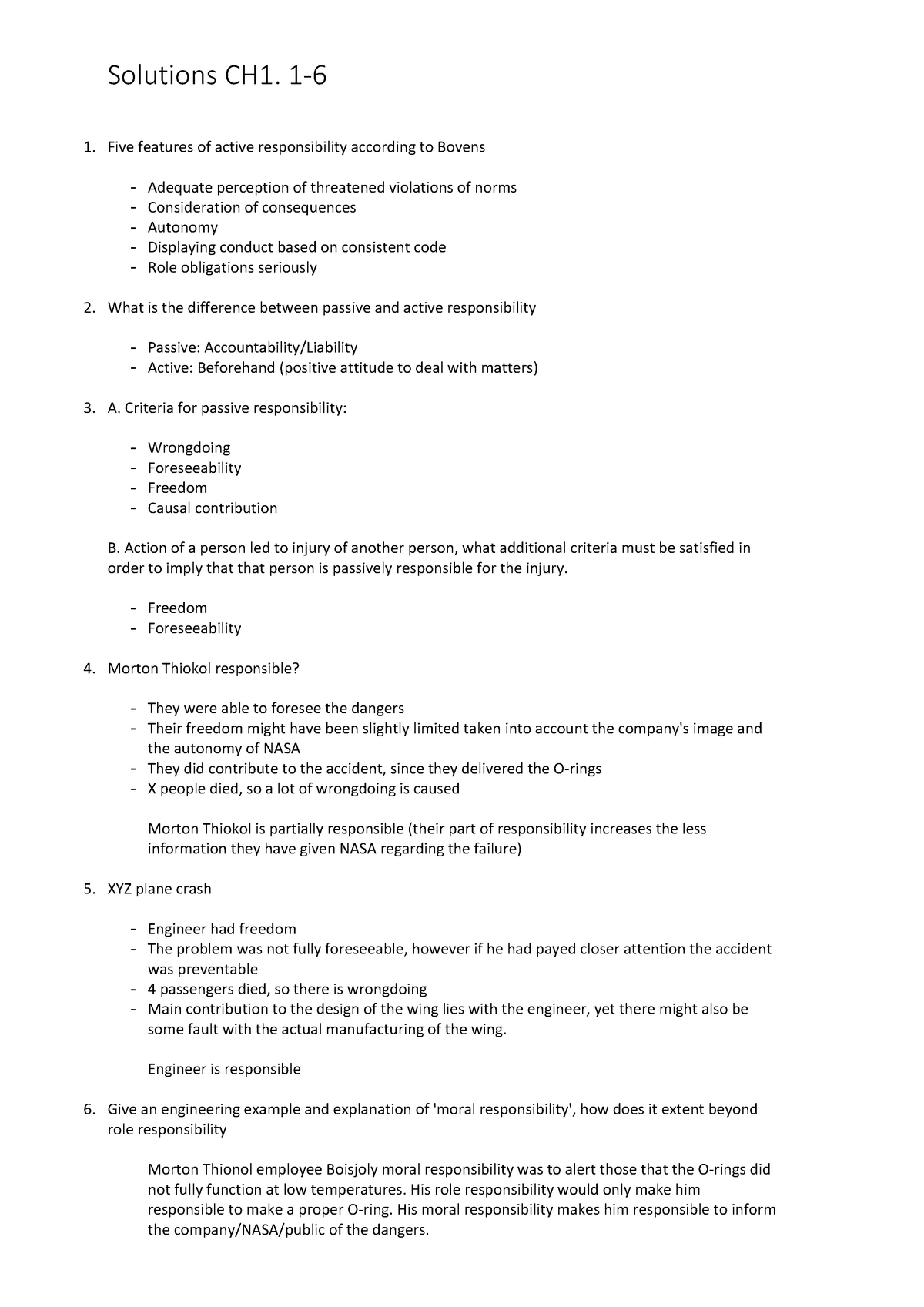 Solutions CH 1 1-6 - Warning: TT: Undefined Function: 32 ϭ͘ - Studeersnel