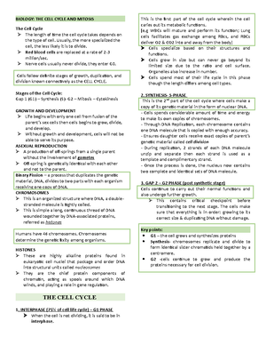 The Cell Cycle The Cell Cycle The ... Biology Diagrams
