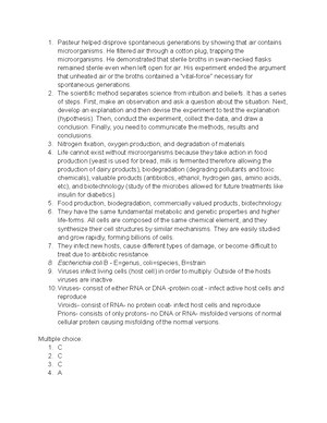 Micro BIO Final - Microbiology 208 Dr. Weeks Final Exam Assignment ...