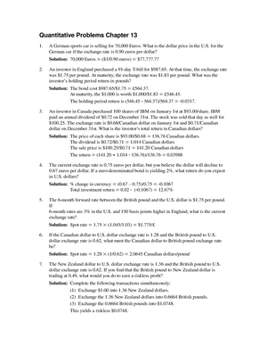 Solution Manual For Quantitive Problem C Studocu
