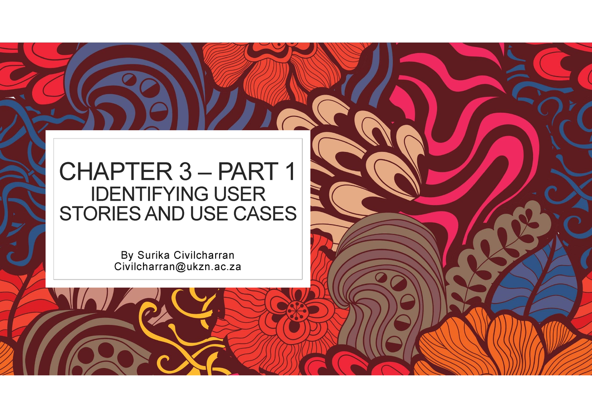 Chapter 3 Identifying User Stories And Use Cases - All Slides - 1 Slide ...