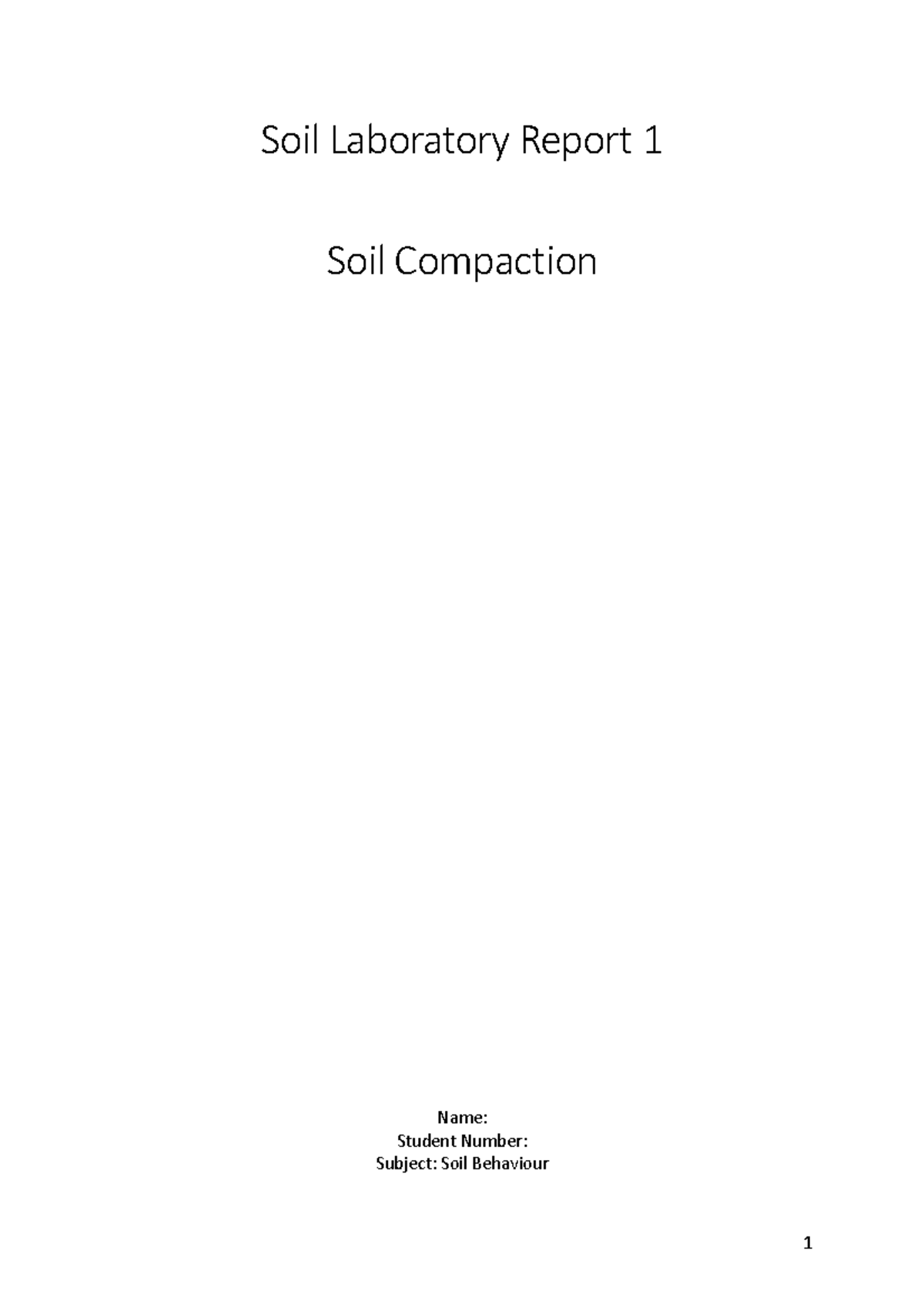 Soil Laboratory Report 1 Studocu Warning TT undefined function