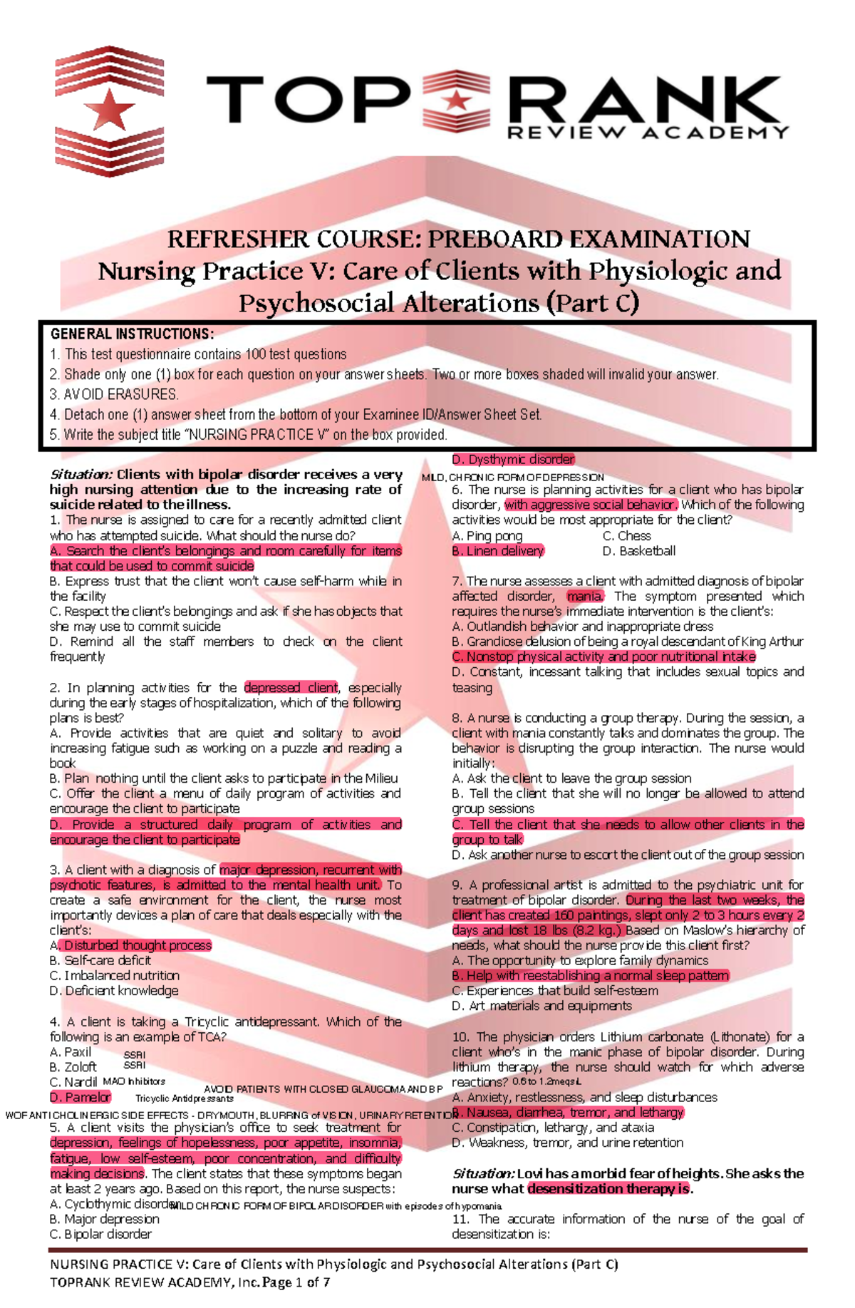 NP5 xczx NURSING PRACTICE V Care of Clients with Physiologic and