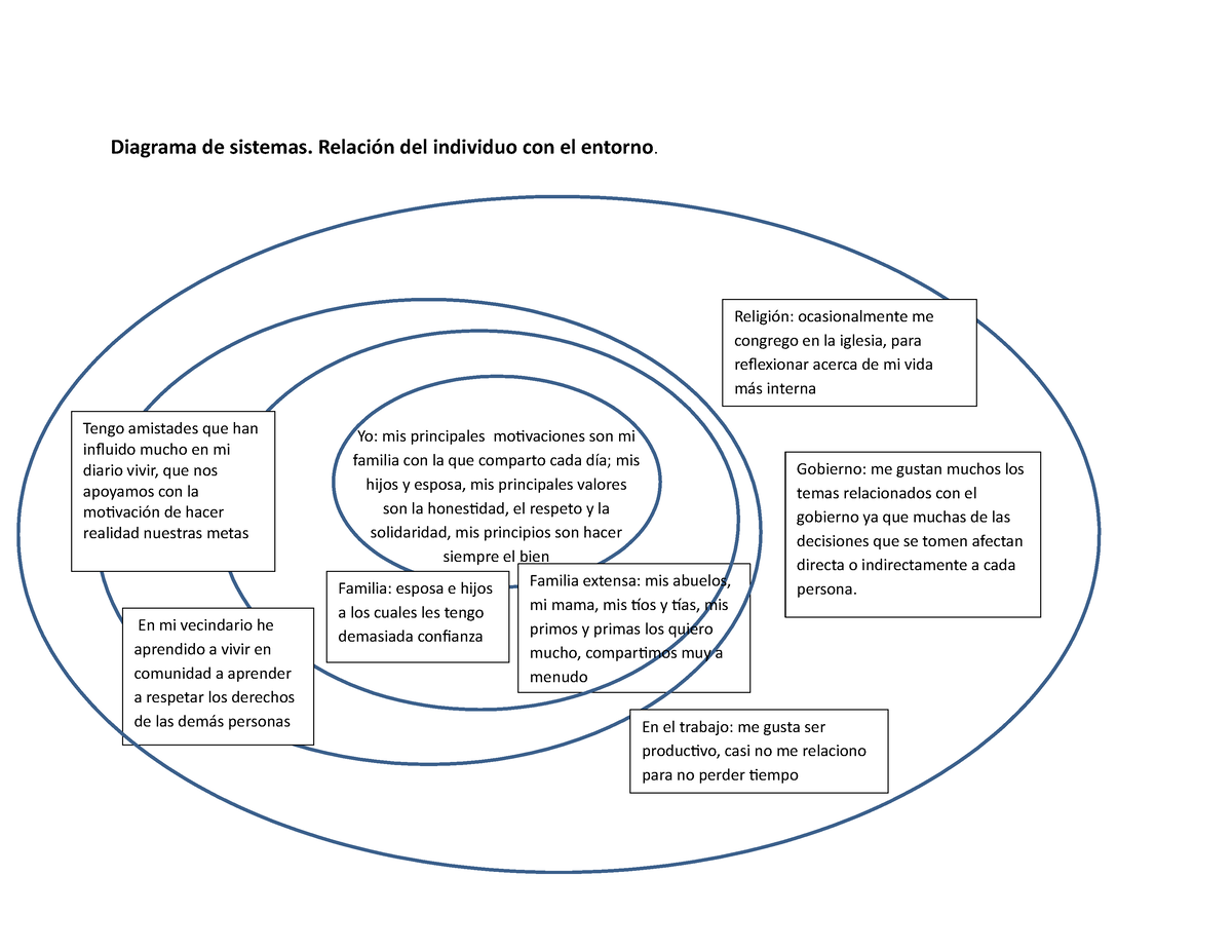 Evidencia Diagrama De Sistemas De La Relacion Del Individuo Con El Entorno Diagrama De