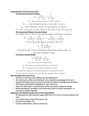 Chapter 1 Notes - Chapter 1: Why study money, banking and financial ...