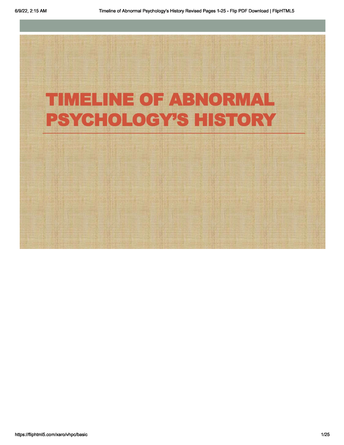 AB Psych Timeline Of Significant Events - BS Psychology - Studocu