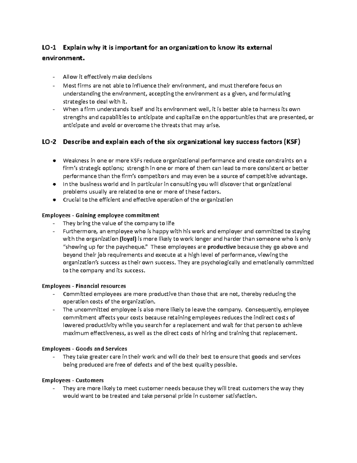 BU111 Couse Intro Questions - LO-1 Explain why it is important for an ...