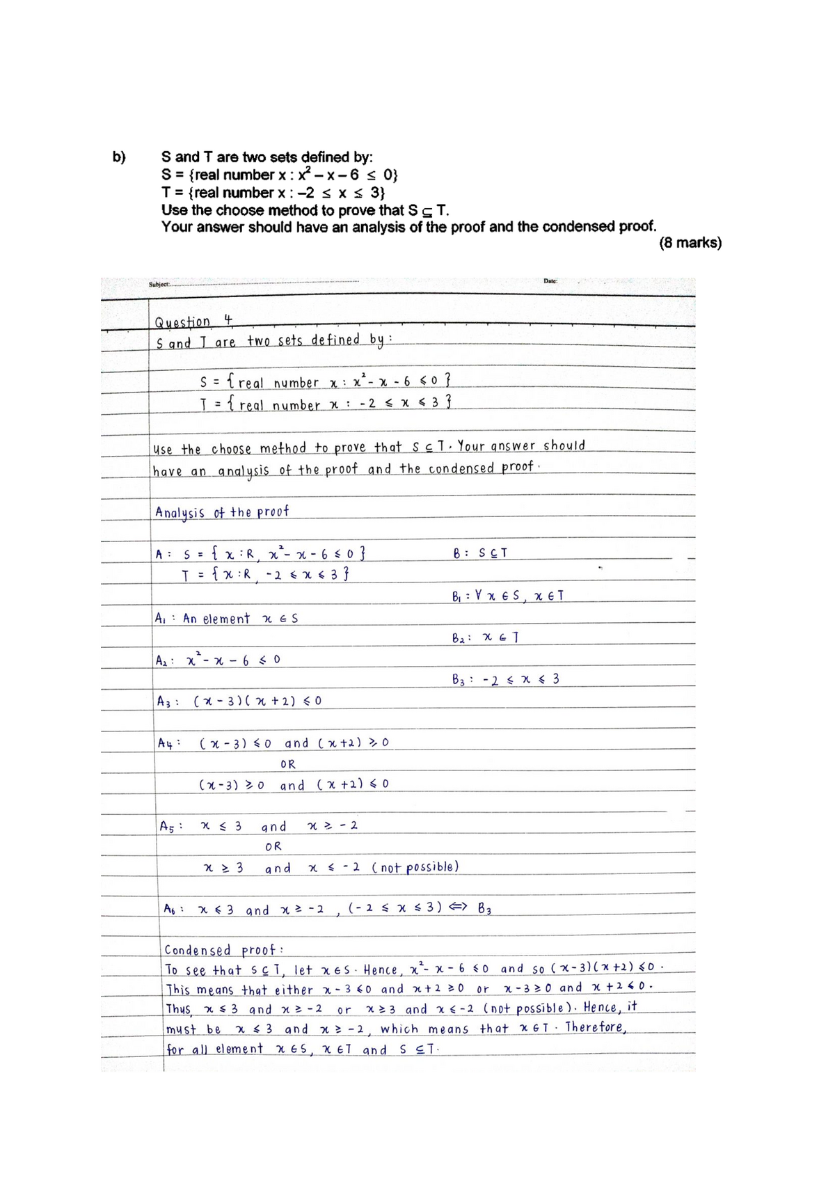 Choose Method For Proving Technique - Logic Math - Studocu