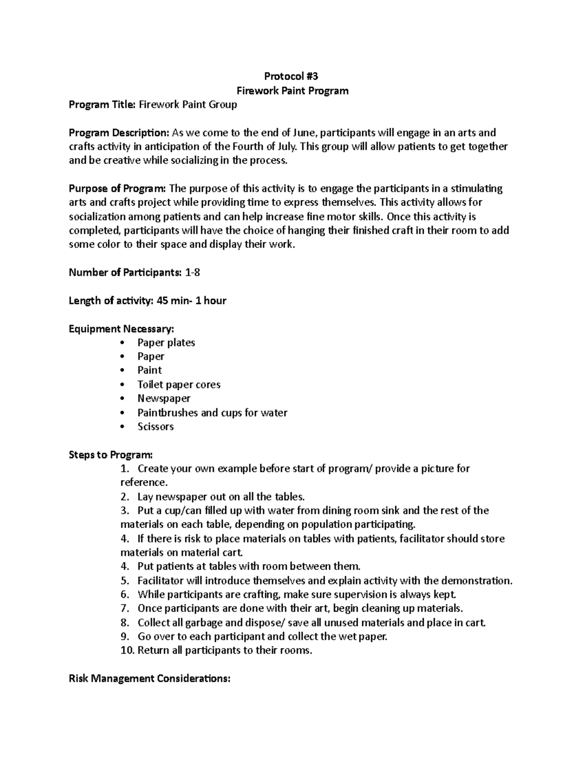 Protocol #3 - Protocol # Firework Paint Program Program Title: Firework ...