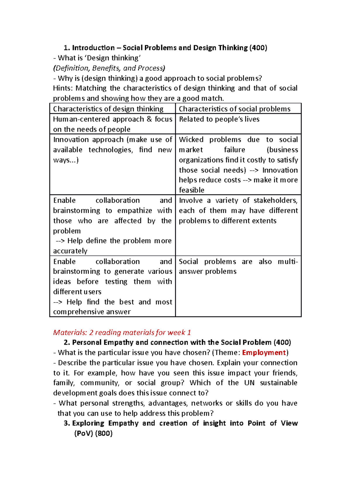 Guideline for assignment 1 - Introduction – Social Problems and Design ...