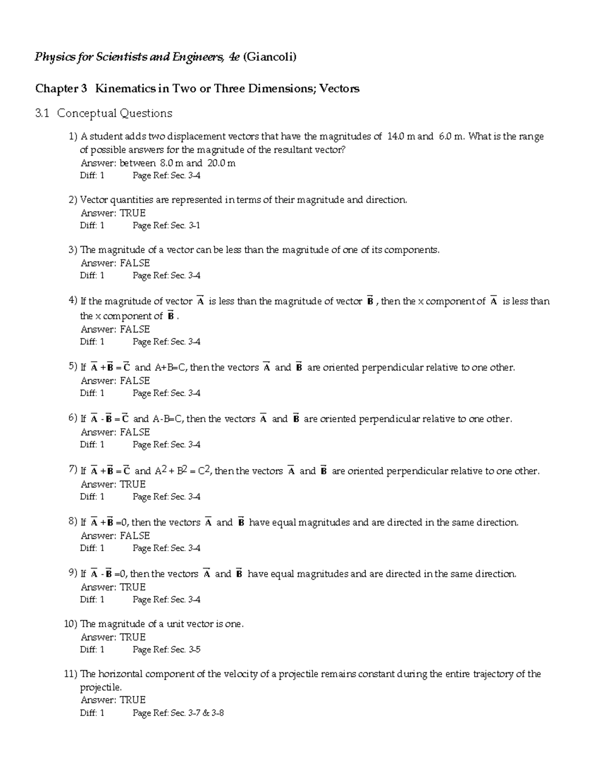 PSE4 Test Bank Ch03 Win - PHYS 191 course work, practice materials and ...