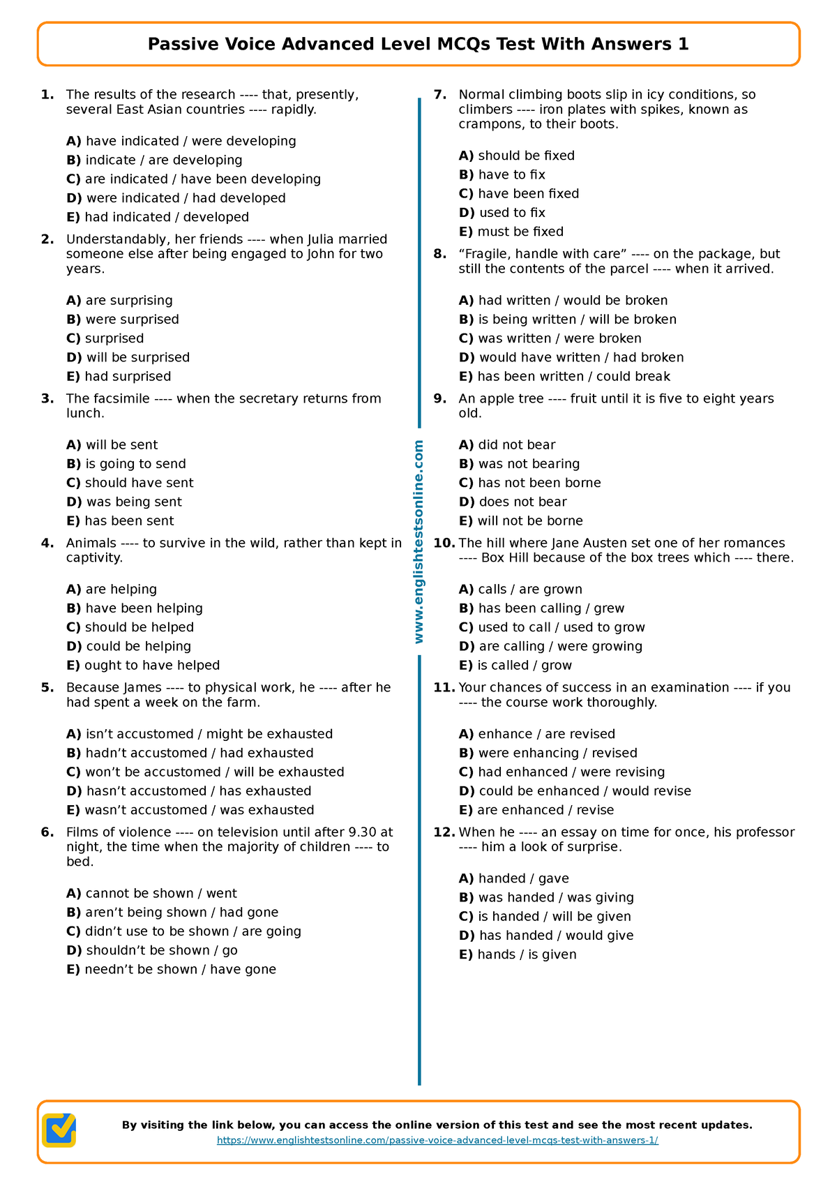 891 passive-voice-advanced-level-mcqs-test-with-answers-1 ...