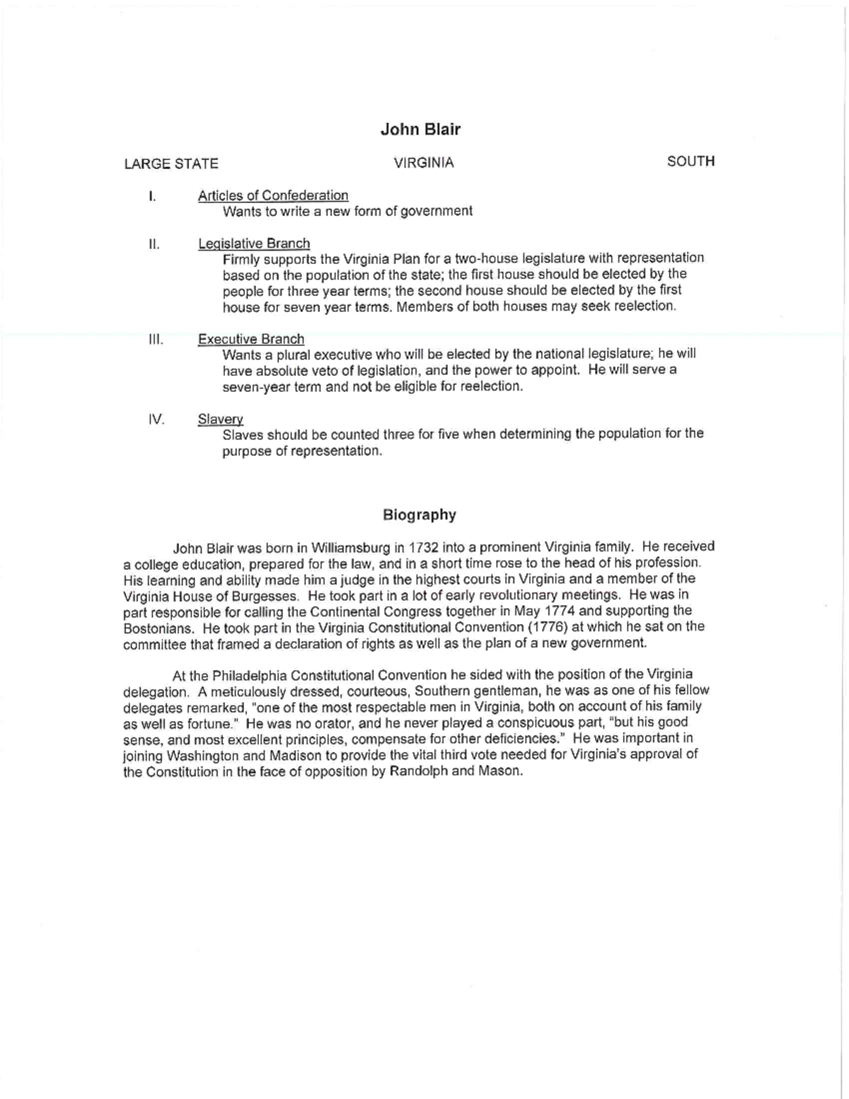 Delegate bios - this is a helpful educatinol sheet for many students ...
