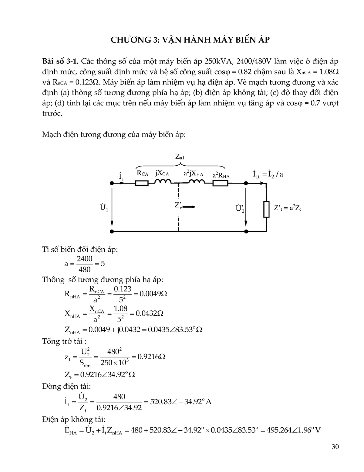 Giai Bai Tap Ch3 - đề Máy điện Của 1 Trường Nào đó - CHƯƠNG 3: VẬN HÀNH ...