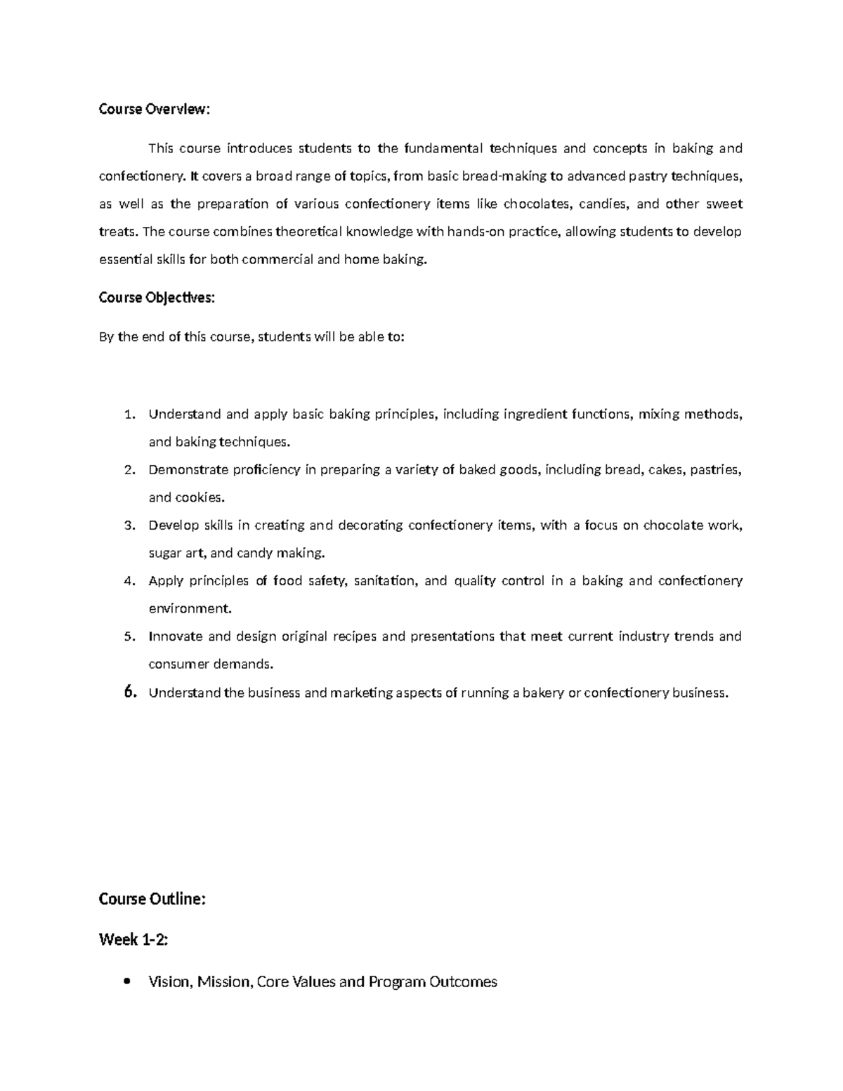 Course Overview sample - Course Overview: This course introduces ...