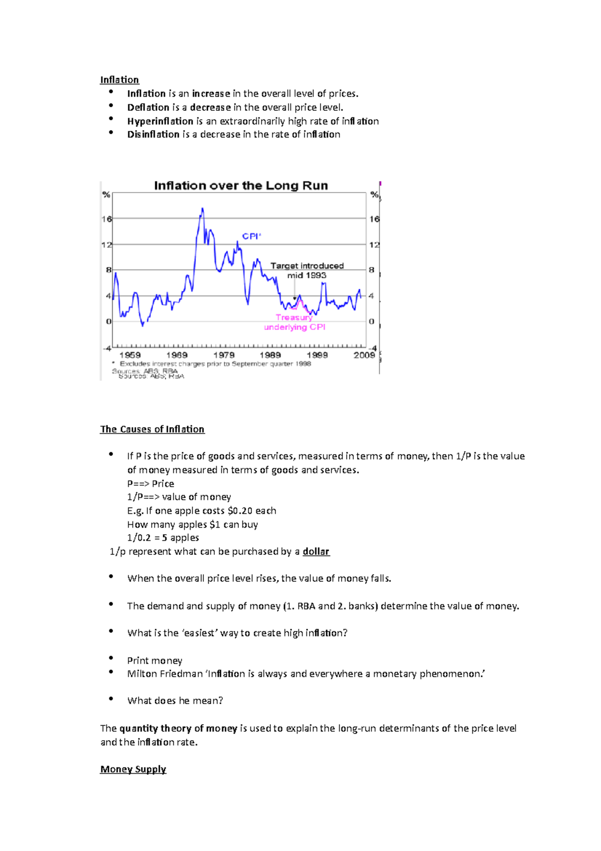 Inflation- Week 08 - Lecture notes 7 - Inflation Inflation is an ...