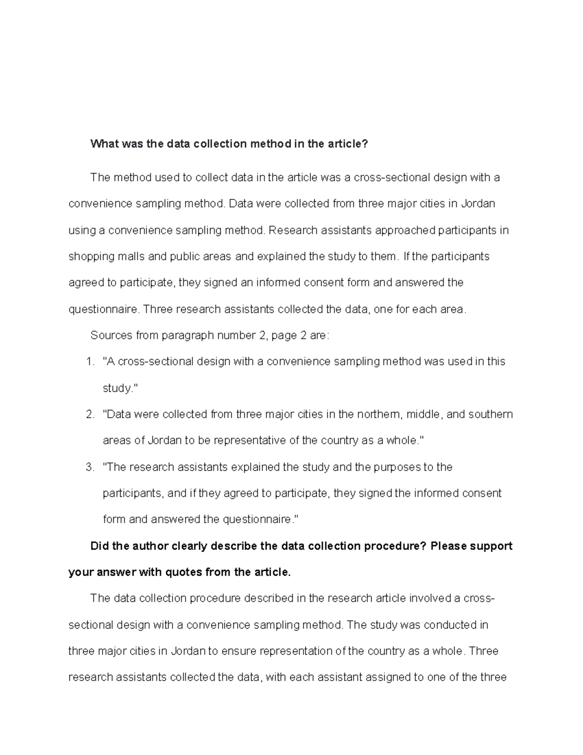 research in nursing - What was the data collection method in the ...