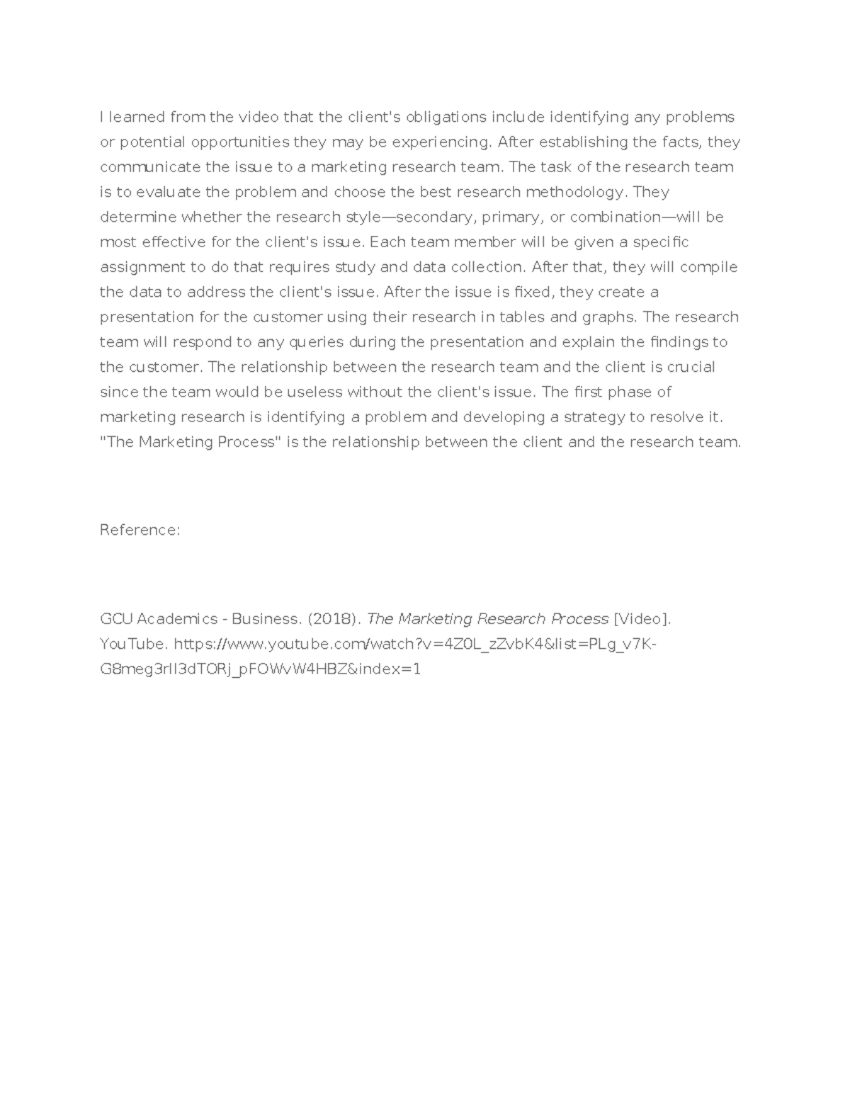 Topic 2 DQ 2 - I learned from the video that the client's obligations ...