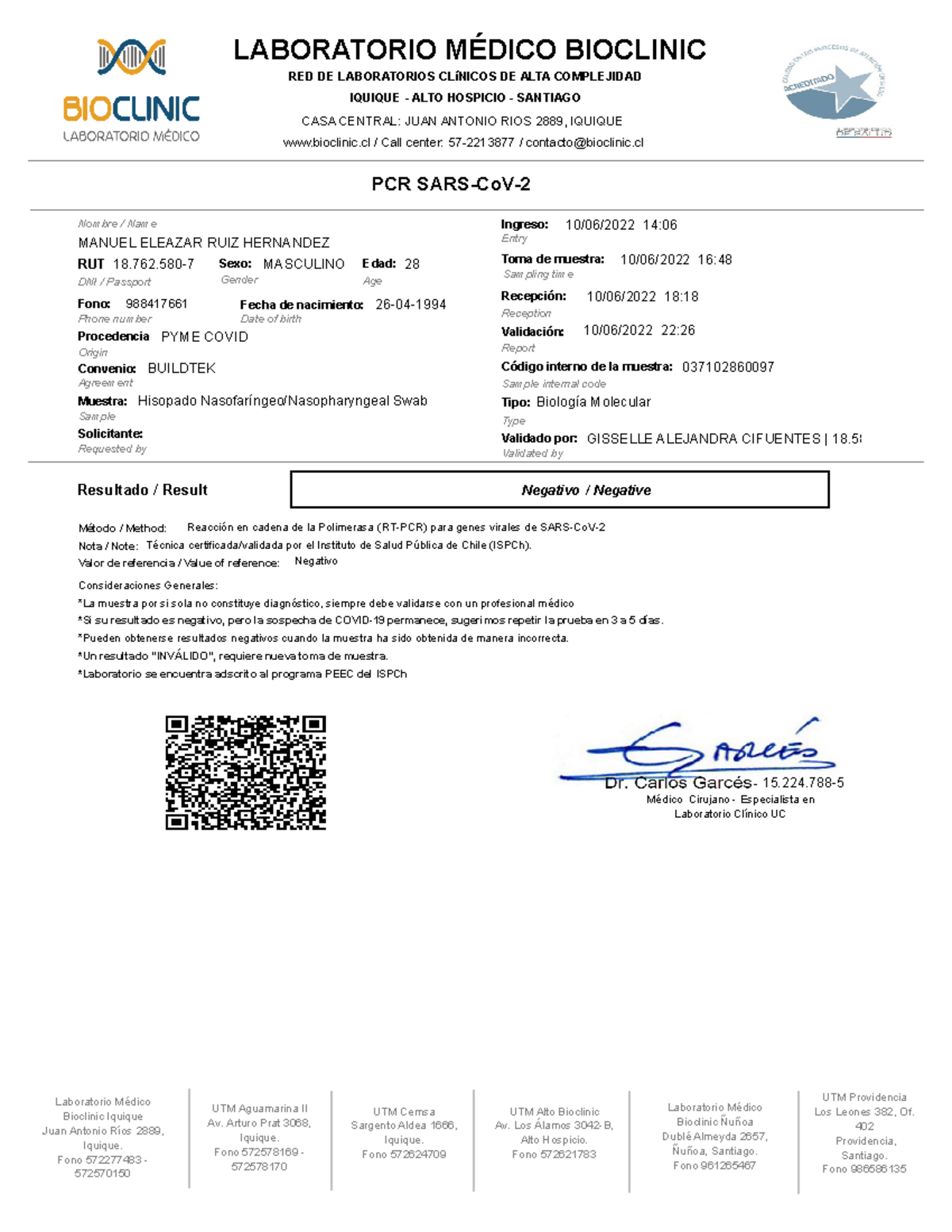 277430 231316 Reporte Resultados PCRB - Ingreso: 10/06/2022 14: 18.762 ...