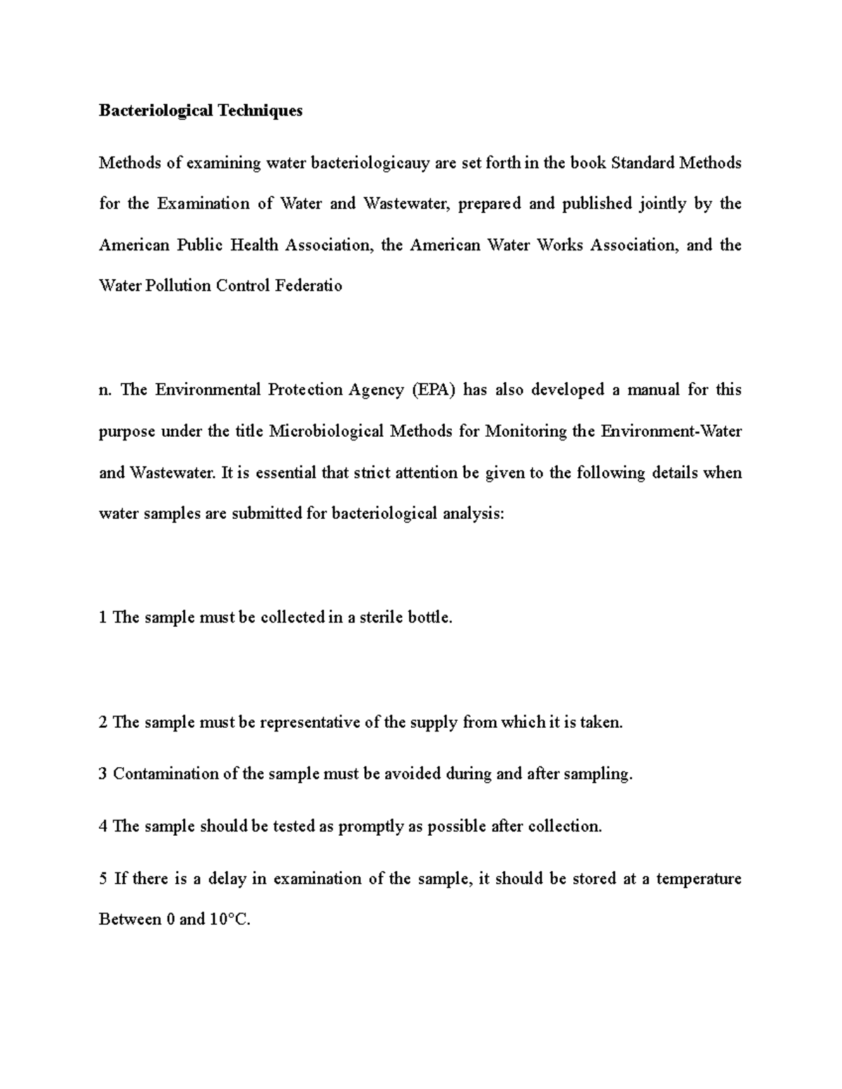 Bacteriological Techniques Bacteriological Techniques Methods of