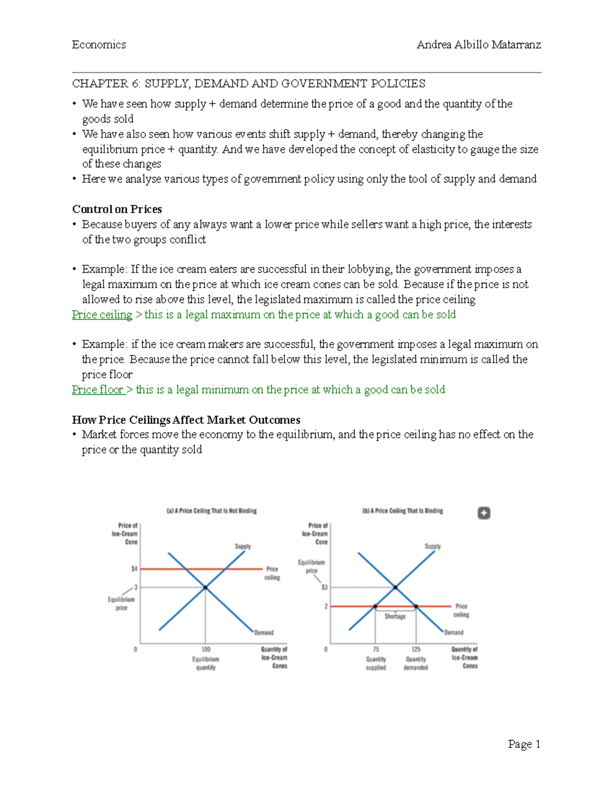 Chapter 6 Supply, Demand AND Government Policies CHAPTER 6 SUPPLY
