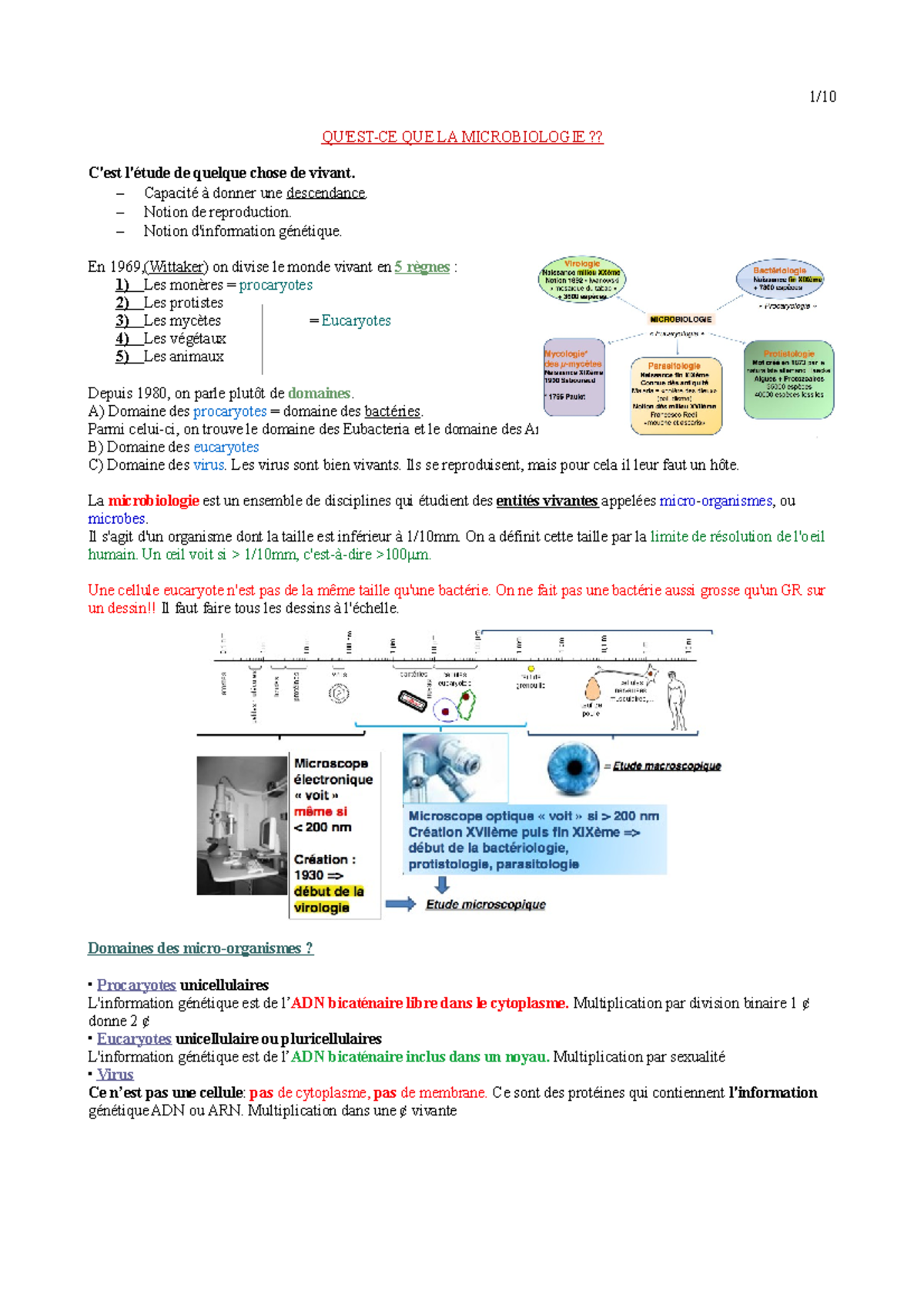 M1 - Qu'est-ce Que La Microbiologie - QU'EST-CE QUE LA MICROBIOLOGIE ...