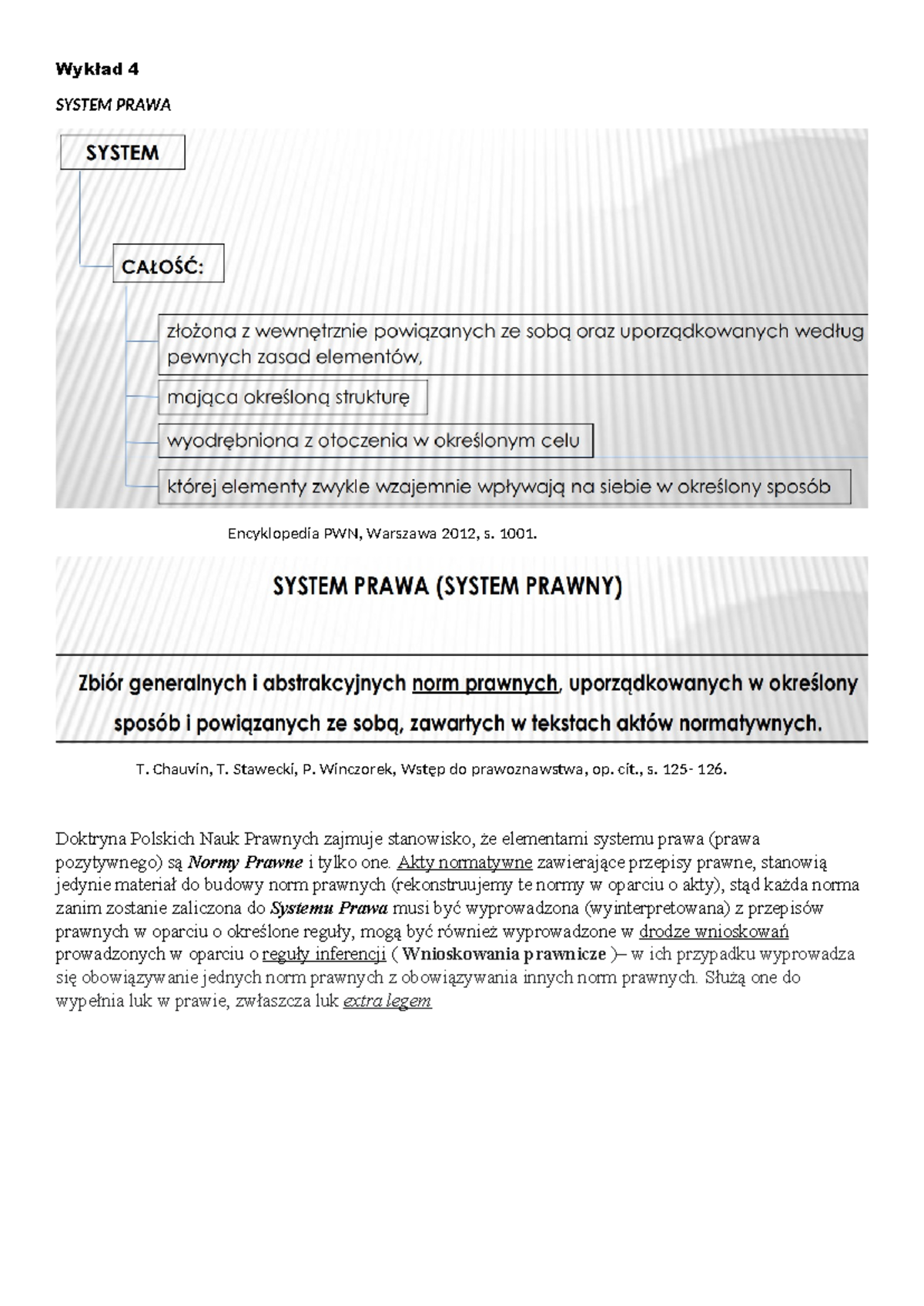 4 System prawa - Notatki - Wykład 4 SYSTEM PRAWA Encyklopedia PWN ...